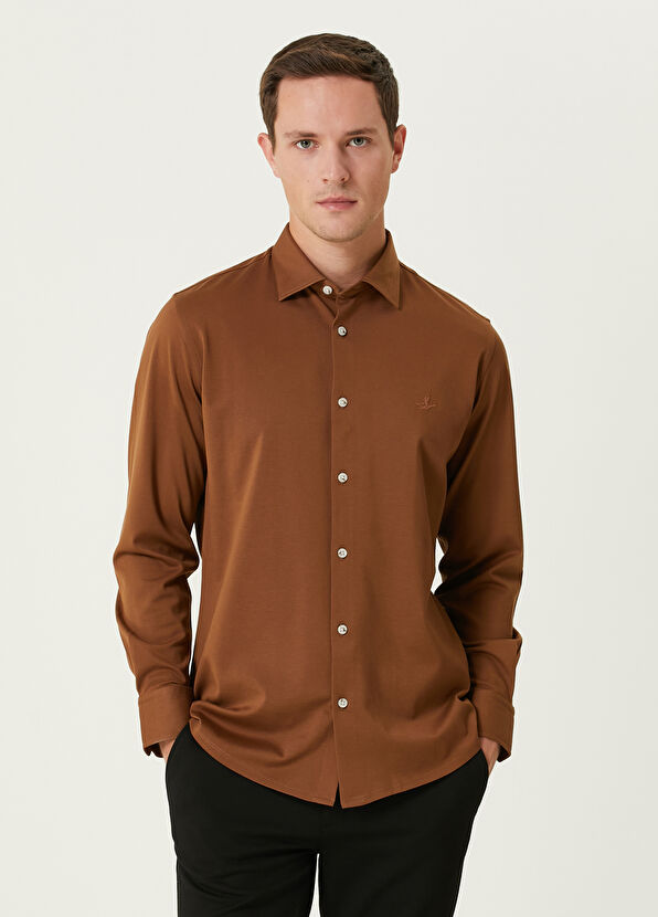 Beymen Club Deve Tüyü Logolu Gömlek - 1