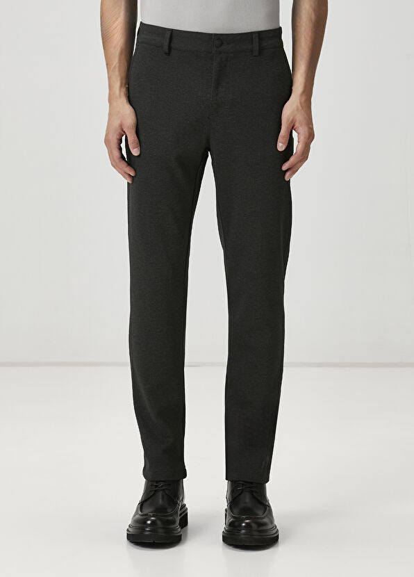 Beymen Club Slim Fit Antrasit Melanj Örme Pantolon - 2