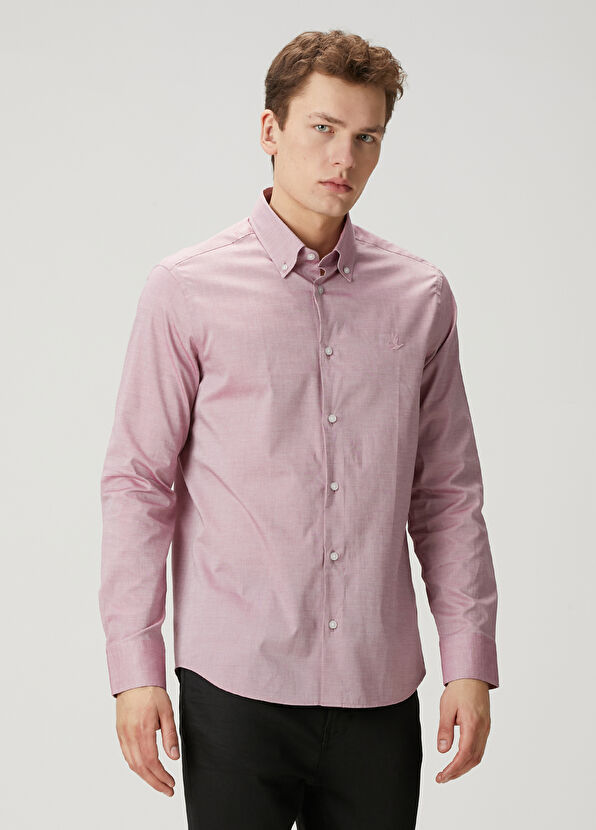 Beymen Club Comfort Fit Beyaz Bordo Gömlek - 2