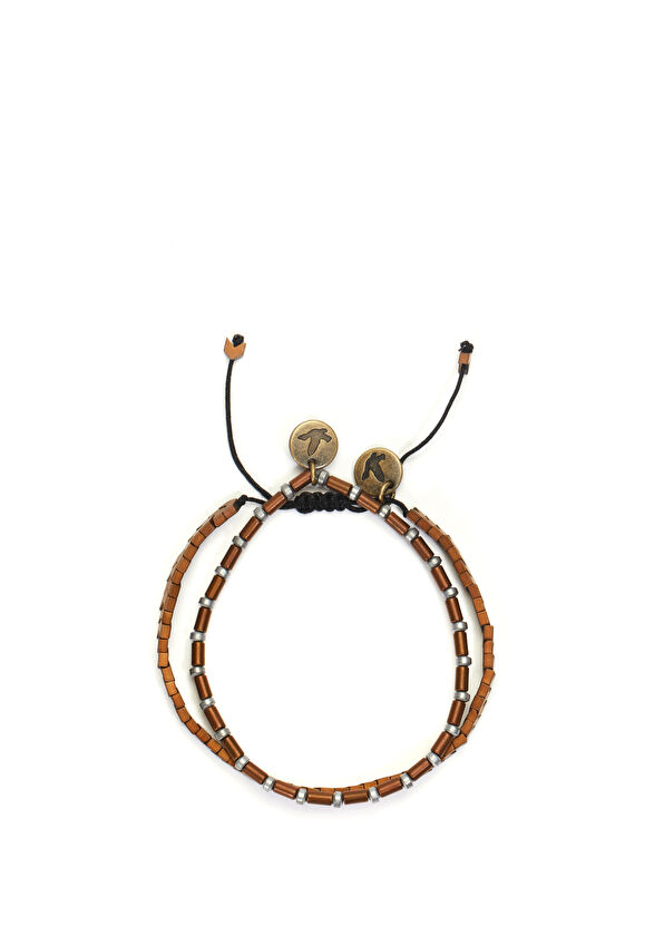 Beymen Club Brown Stones 2 Pieces Men's Bracelet - 2