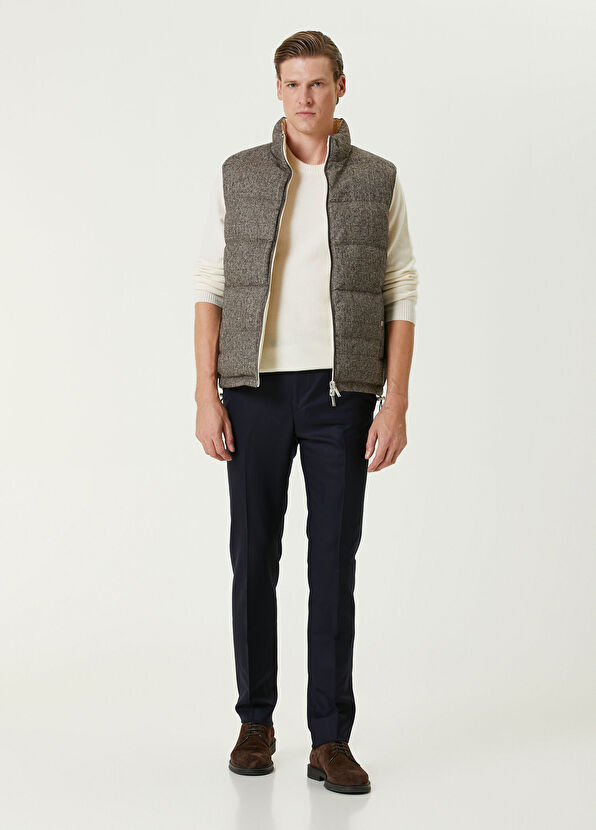 Corneliani Regular Fit Lacivert Yün Pantolon - 1