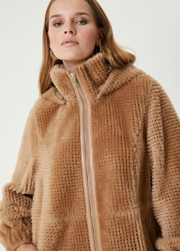 Beymen Club Deve Tüyü Kapüşonlu Kuzu Kürkü Kaban - 2