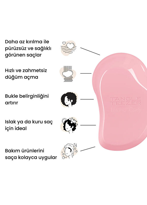 Tangle Teezer Thick & Curly Pink Pink Unisex Saç Fırçası - 4
