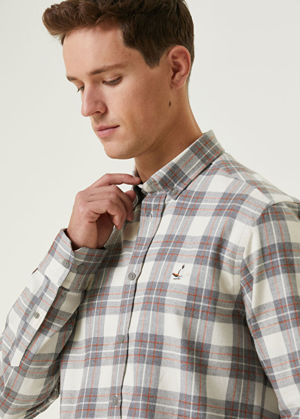 Beymen Club Comfort Fit Gri Ekose Desenli Gömlek - 2