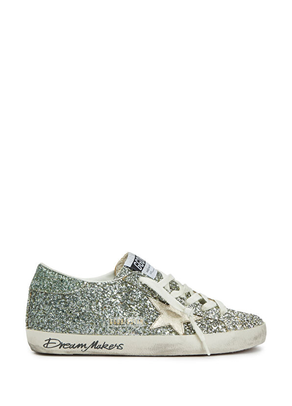 Golden Goose Super Star Silver Sequined Women's Sneakers - 1