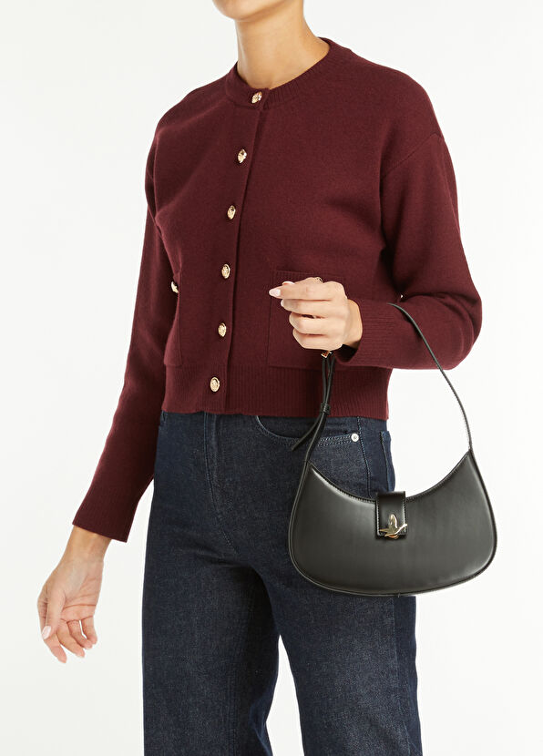 Beymen Club Halfmoon Black Women's Leather Shoulder Bag - 2