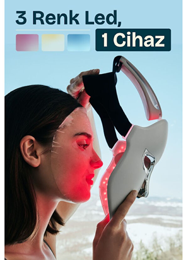 İyo LED Light Face Mask+Face & Neck Collagen Booster Cilt Temizleme Cihazı - 2