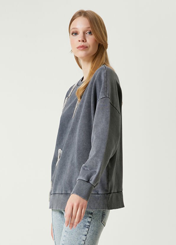 Beymen Club Antrasit Taş Detaylı Sweatshirt - 4