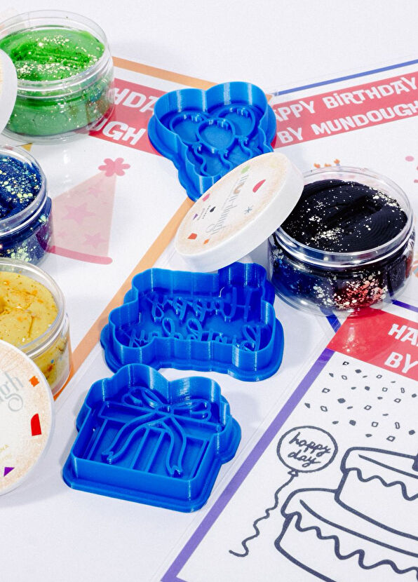 Mundough Happy Birthday Multicolored Play Dough Set - 2