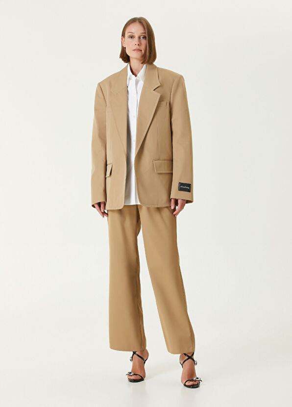 Alexander Wang Camel Beyaz Gömlek Detaylı Ceket - 2