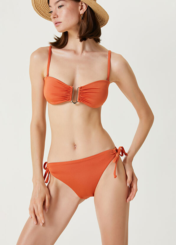 Beymen Club Orange Metal Buckle Detailed Bikini Top - 3