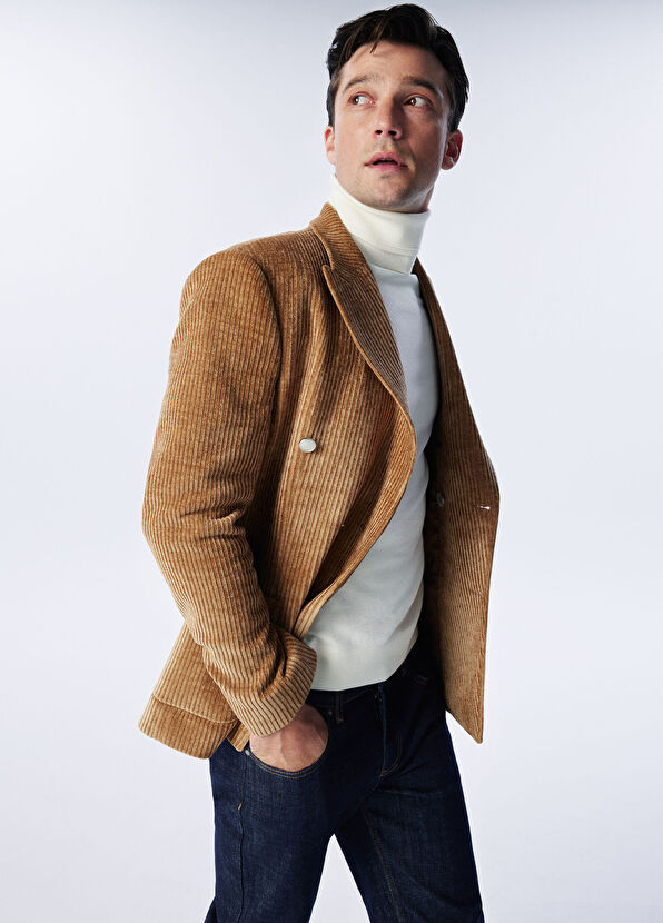 Beymen Club Deve Tüyü Kruvaze Kadife Blazer - 1