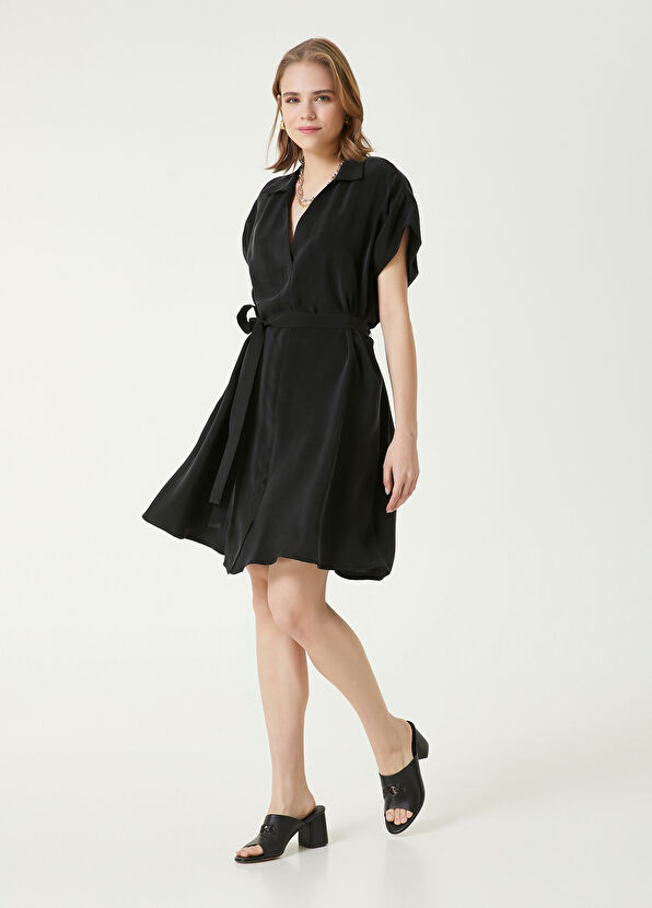 Beymen Club Siyah Mini Gömlek Elbise - 1