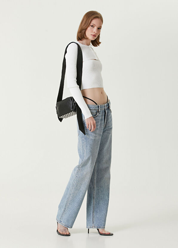 Alexander Wang Beyaz Kesim Detaylı Crop Triko - 2