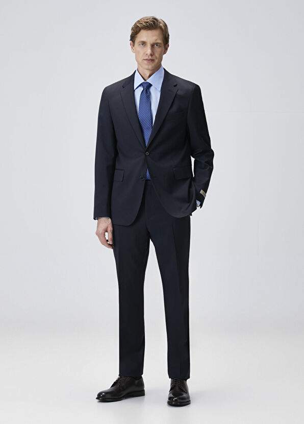 Drop 7 Lacivert Yün Takım Elbise - Görsel 2