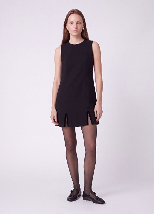 Beymen Club Black Bow Slit Sleeveless Mini Dress - 2