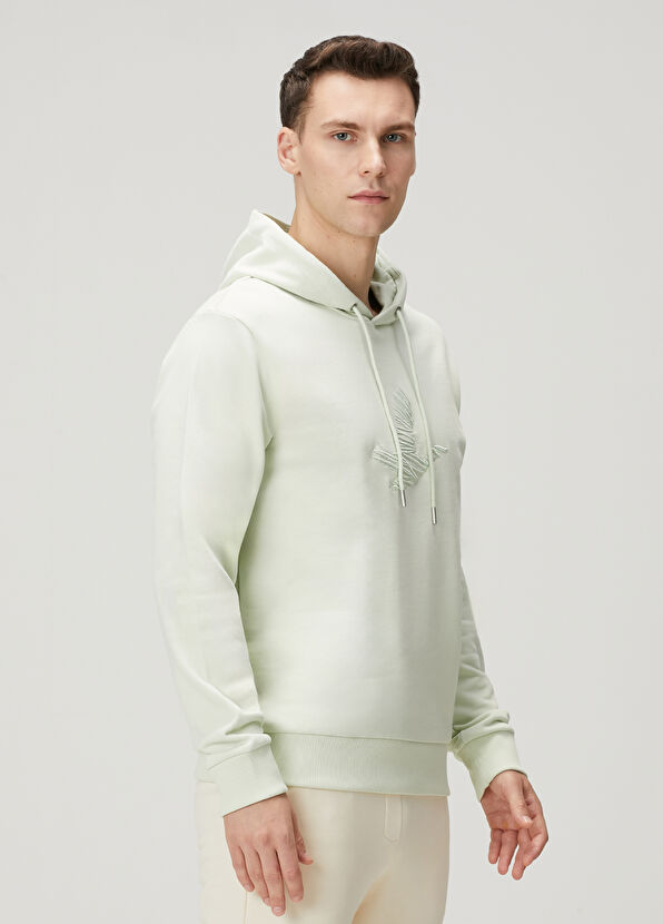Beymen Club Aqua Green Hooded Sweatshirt - 2