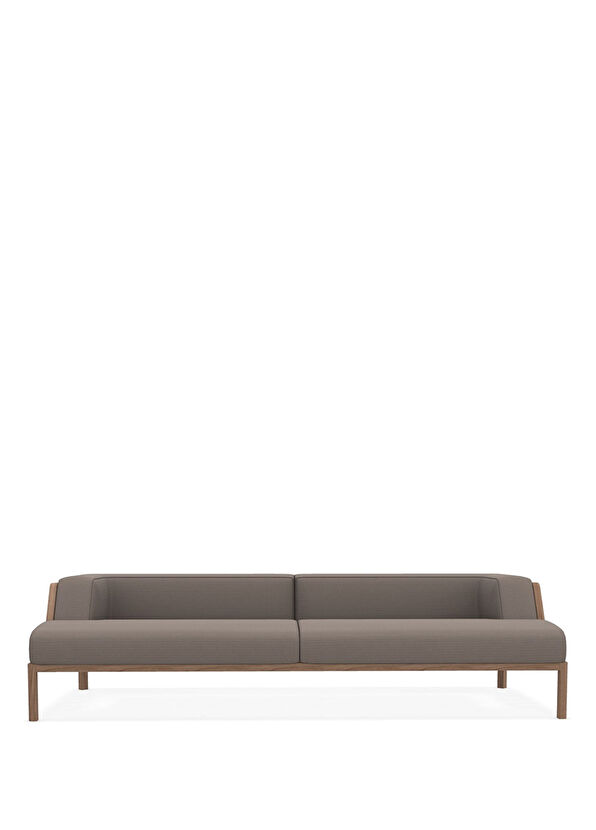 Ethimo Grand Life Light Grey Tik Ağacı XL Bahçe Kanepesi - 1