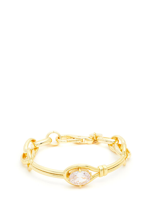 Beymen Club Gold Büyük Zirkon Taşlı Bileklik - 1