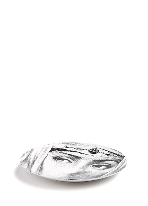 Fornasetti Tema e Varia 84 Beyaz Porselen Dekoratif Tabak - 3