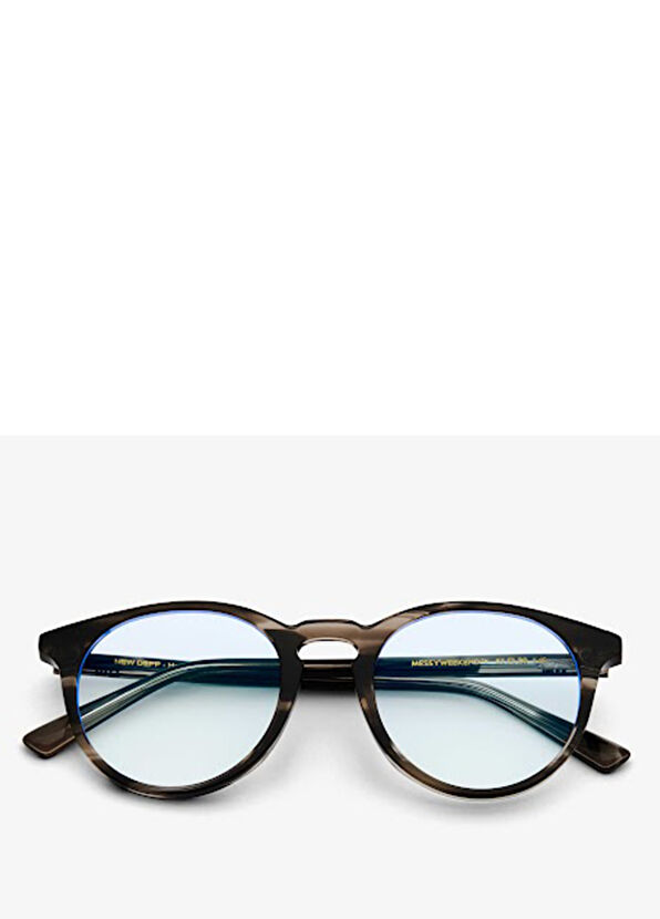 MessyWeekend Cophenagen New Depp Bio Acetate Grey Light Blue Unisex Sunglasses - 2