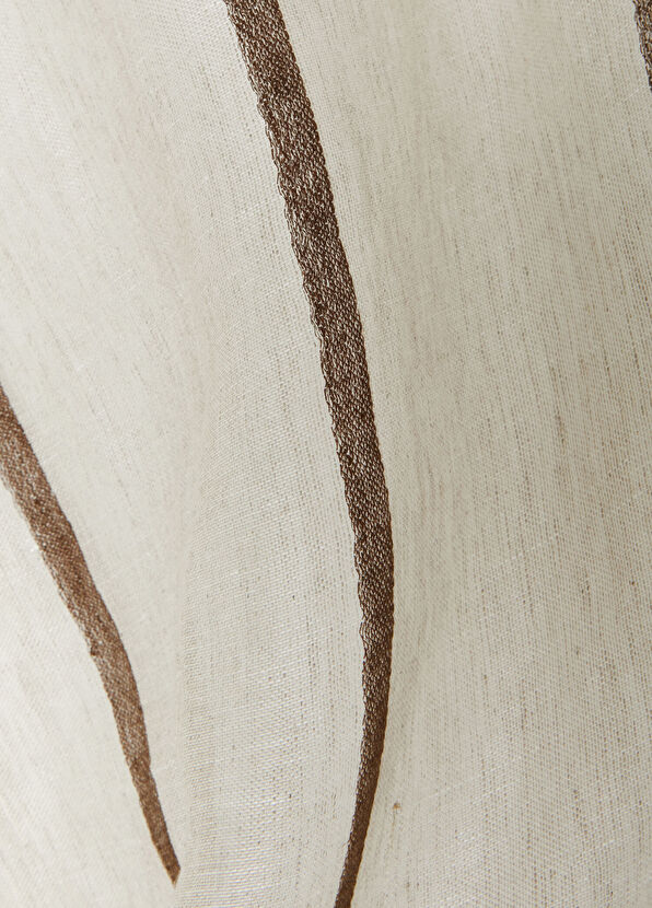 Beymen Club Beige Striped Women's Linen Shawl - 2