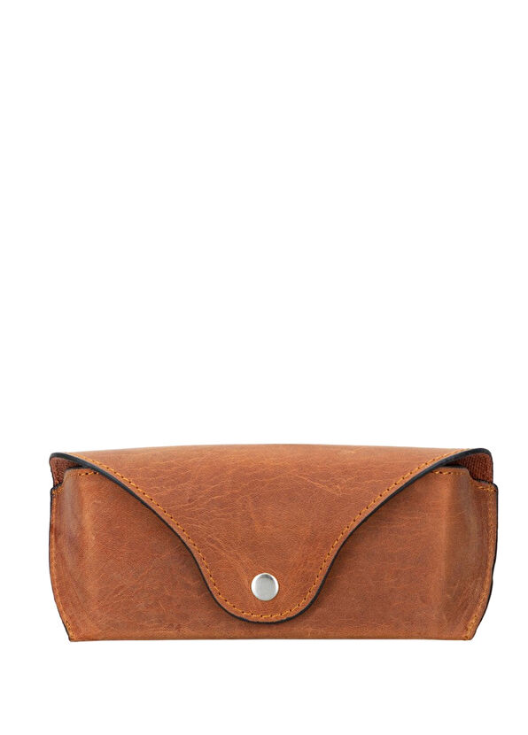 Bloominbag Capri Saddle Brown Kahverengi Deri Unisex Gözlük Kılıfı - 1