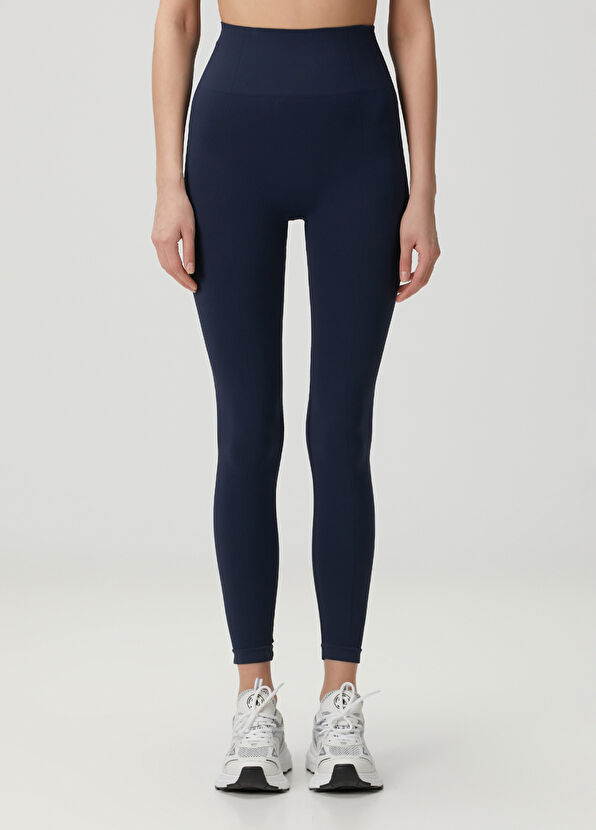 Jerf Holly Navy Blue Honeycomb Patterned Leggings - 2