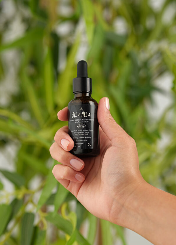 All in All is Multi Effect Hyalüronik Asit Avocado Yağı İçeren Yatıştırıcı ve Nemlendirici Gece Serum 30 ml - 2