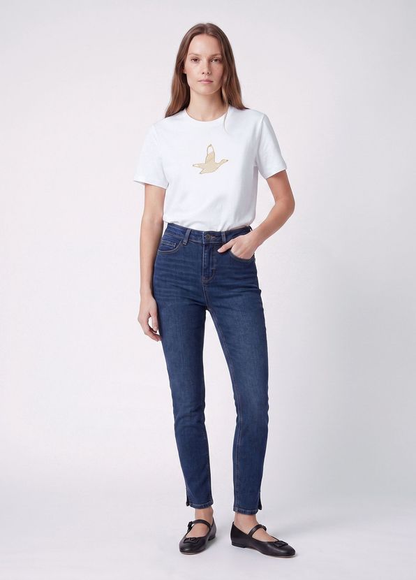 Beymen Club Kırık Beyaz Gold Logolu T-shirt - 2