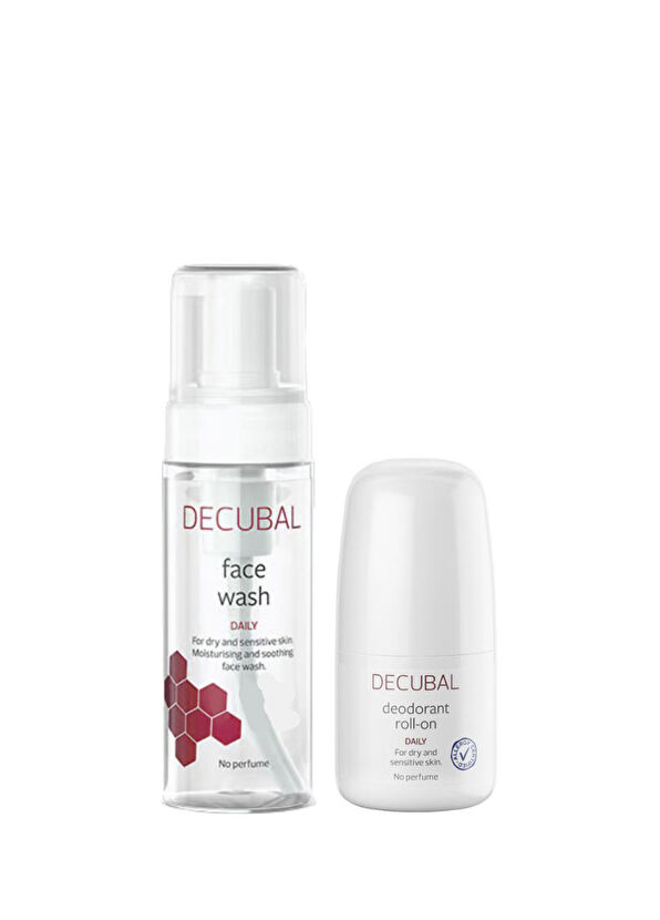 Decubal Basic Kuru ve Çok Kuru Ciltler İçin Yüz Temizleme Köpüğü ve Deodorant Onarıcı Bakım Seti - 1