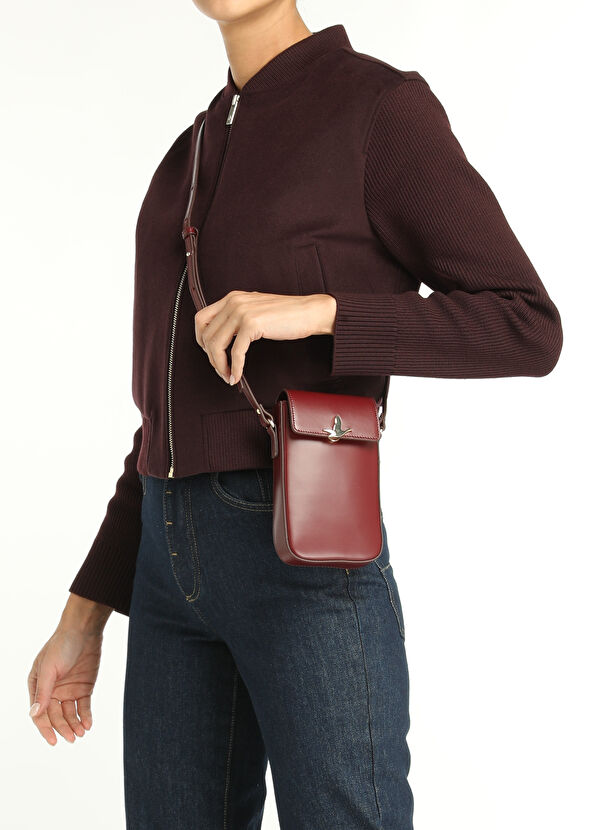 Beymen Club Mini Bordo Kadın Deri Çanta - 2