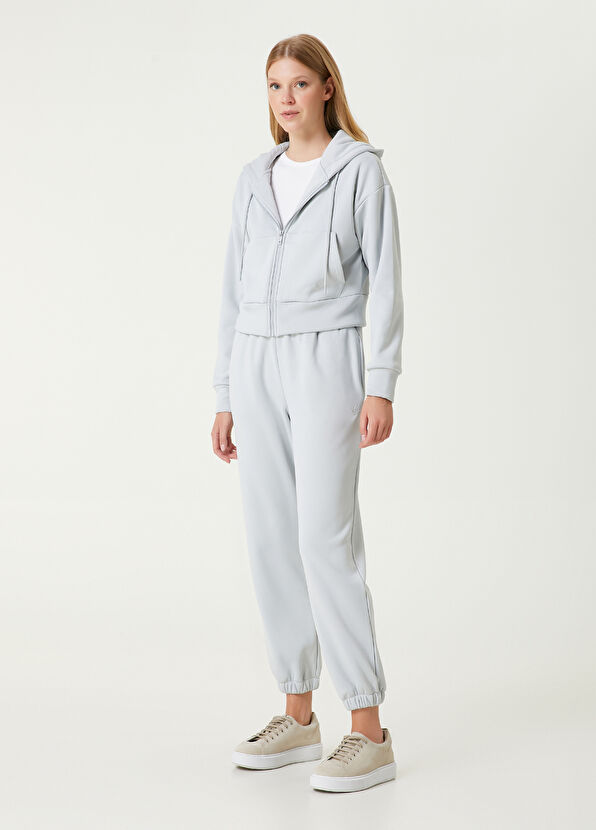 Beymen Club Light Blue Zippered Hoodie - 3