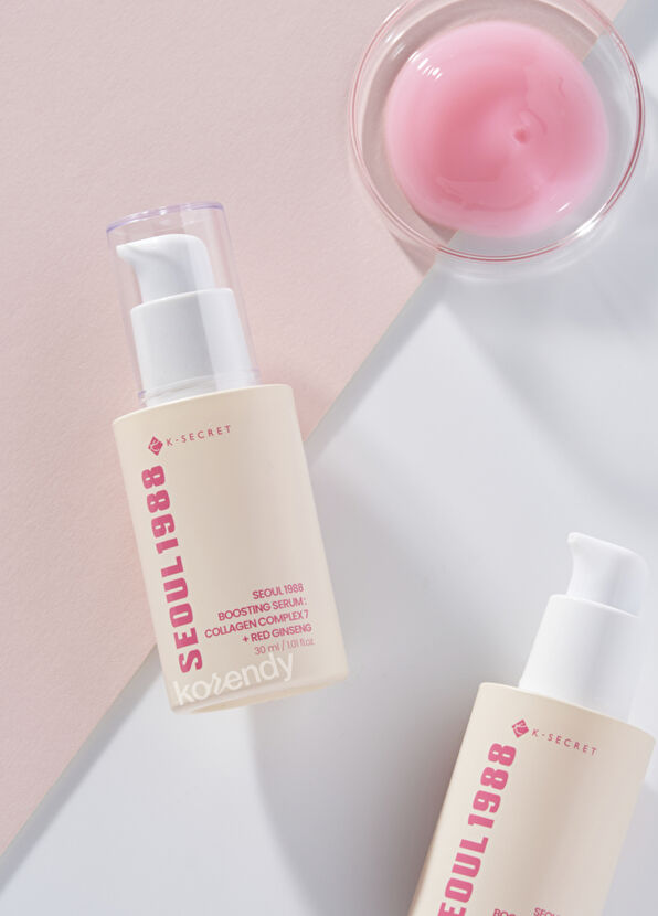 K-Secret Seoul 1988 Boosting Serum: Collagen Complex 7 + Red Ginseng Kırışıklık Önleyici Nemlendirici Cilt Serumu 30 ml - 2