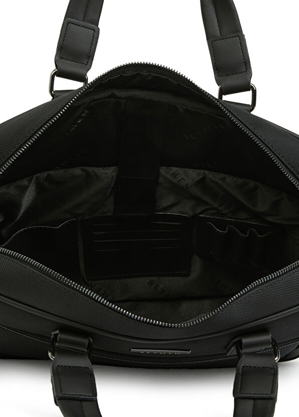 Siyah Erkek Teknik Laptop Çantası - Görsel 6