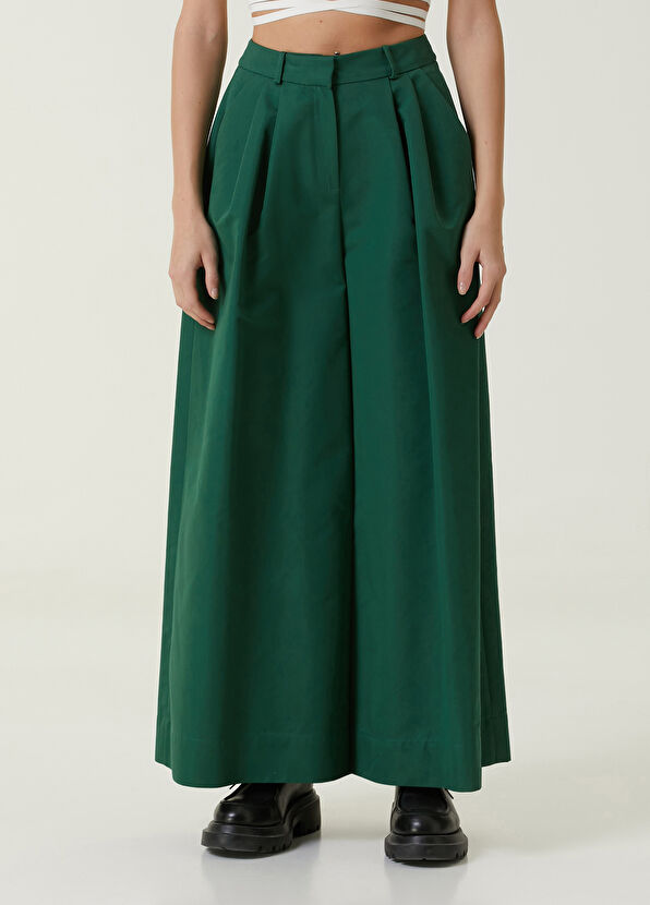 Dice Kayek Yeşil Kadın Koyu Yeşil Wide Leg Pantolon 1385321 Beymen