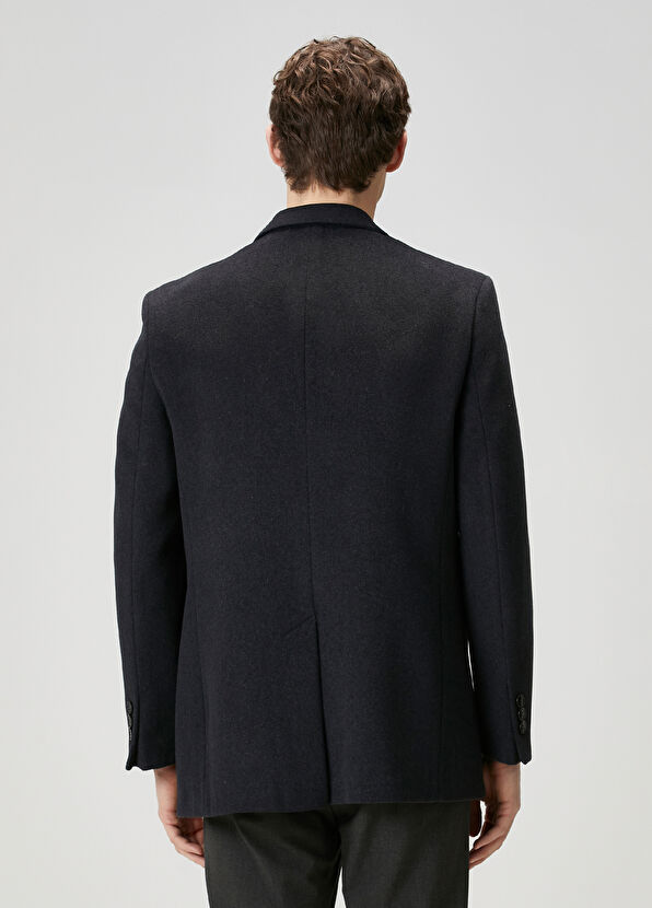 Beymen Club Anthracite Wool Double-Breasted Coat - 4