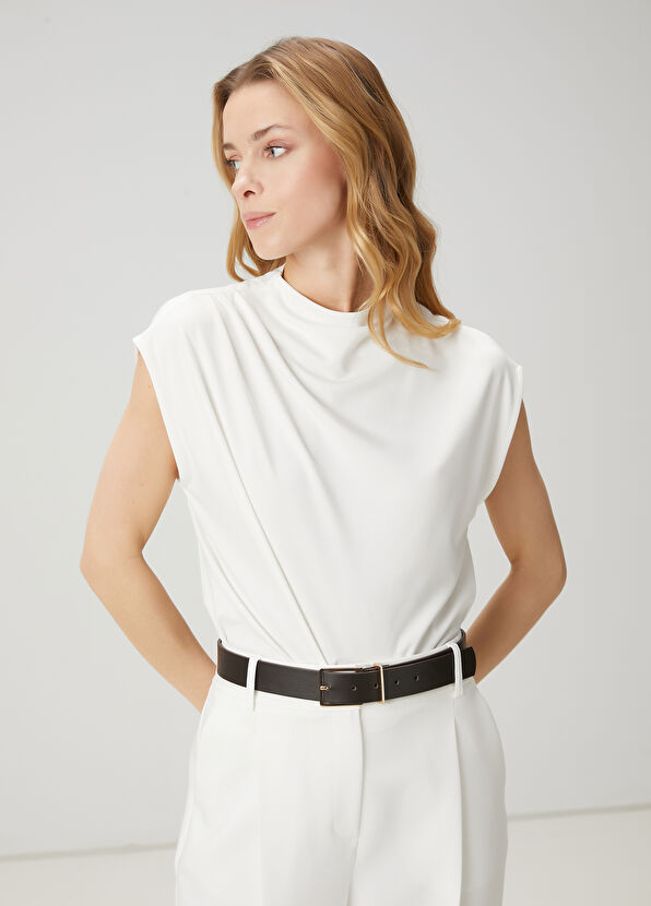 Beymen Club White Draped T-Shirt - 1