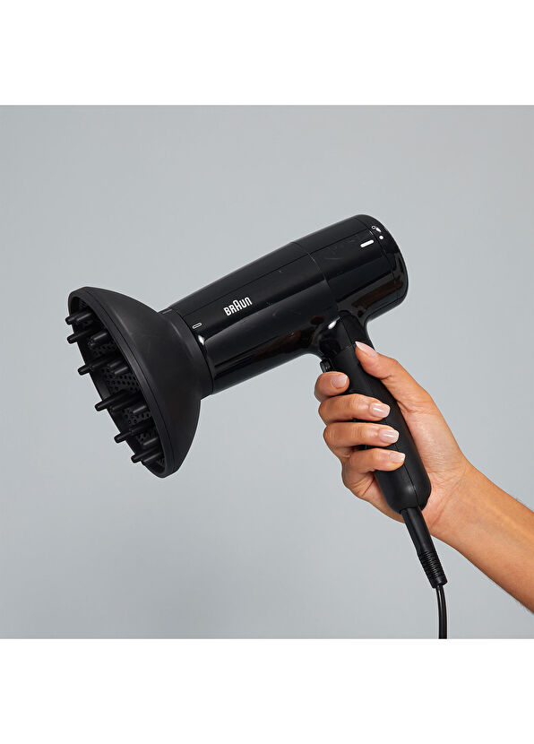 Braun BRHD225E HD2.2 Iontec 2 Nozzle 2200W Black Hair Dryer with Diffuser - 4
