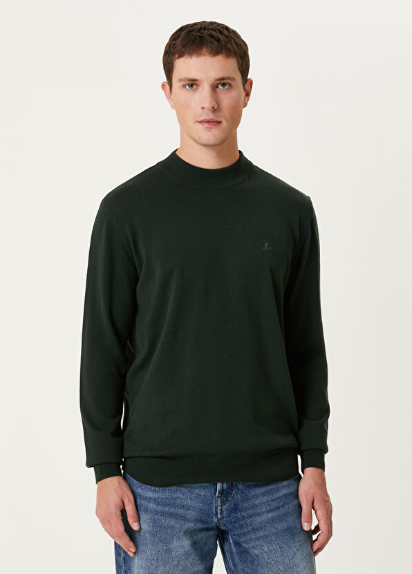 Beymen Club Haki Yarım Balıkçı Yaka Kazak - 1