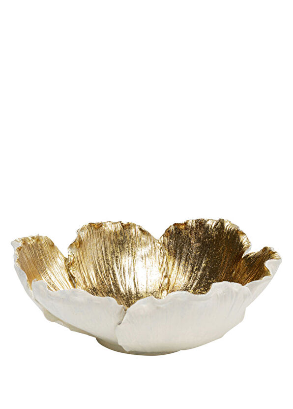 Kare Design Flower Bloom Cream Gold Dekoratif Kase 25cm - 1