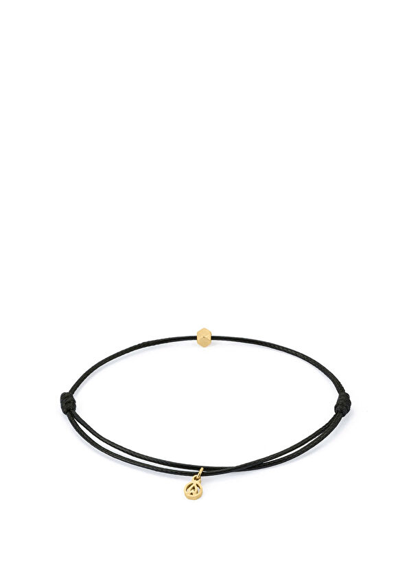 Siyah Şans Altın Kaplama Çelik Erkek Bileklik - Görsel 3