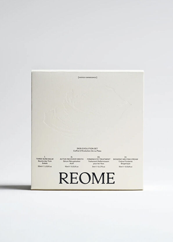 REOME Skin Evolution Canlandırıcı Yüz Temizleyici + Konsantre Serum + Sıkılaştırıcı Göz Çevresi Jel Krem + Nemlendirici Krem Cilt Bakım Seti - 2