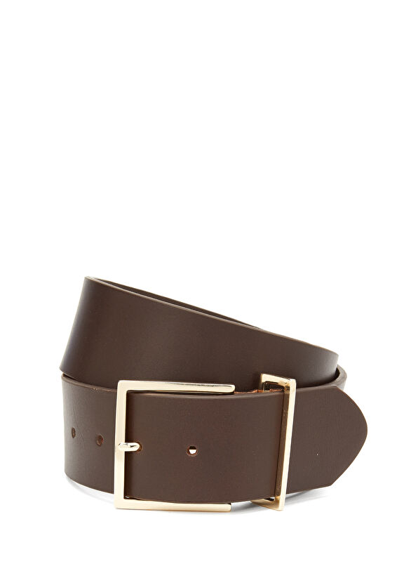Beymen Club Brown Women's Thick Leather Belt - 1