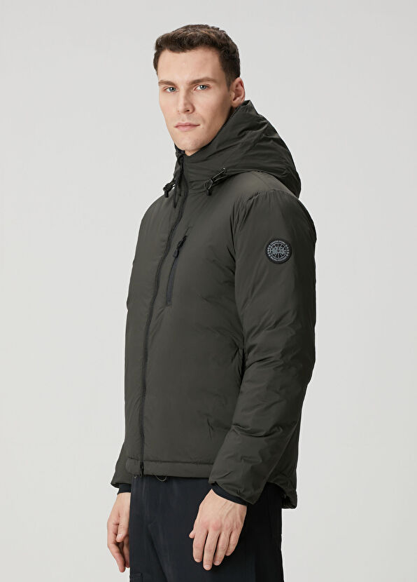 Lodge Koyu Yeşil Kapüşonlu Puff Mont - Görsel 5