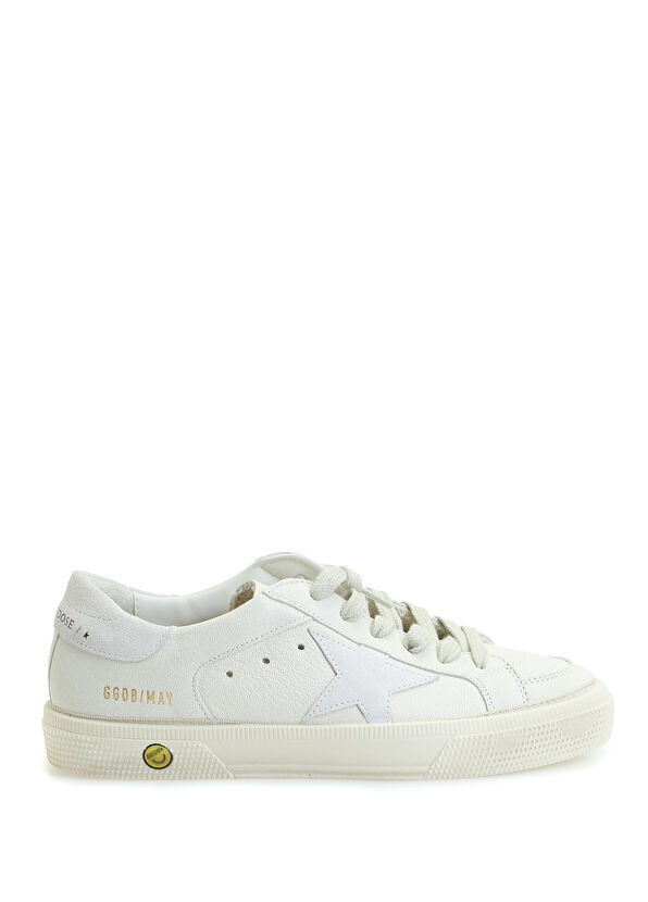 Golden Goose May Beyaz Çocuk Deri Sneaker - 3