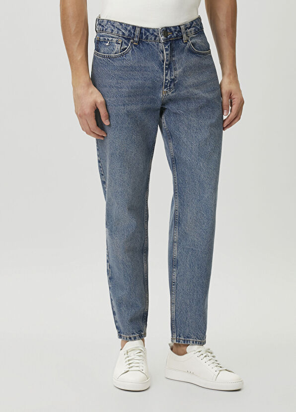 Beymen Club Mavi Yıkamalı Tapered Fit Jean Pantolon - 2