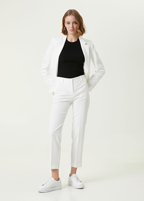 Beymen Club Beyaz Krep Pantolon - 1