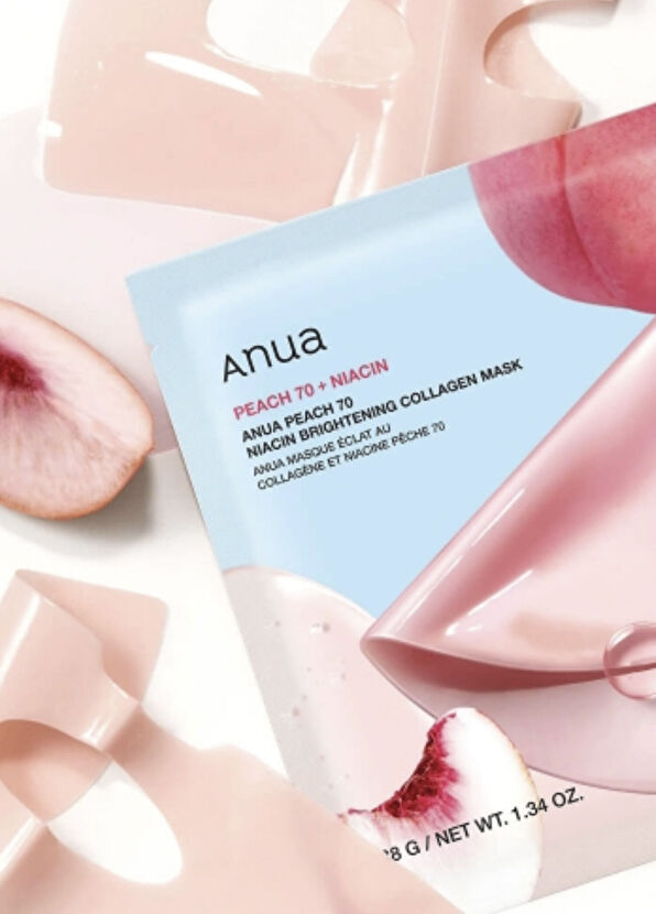 Anua Peach 70 Niacinamide Brightening Collagen Mask 4EA Skin Tone Equalizing Hydrogel Face Mask 38 gr - 2