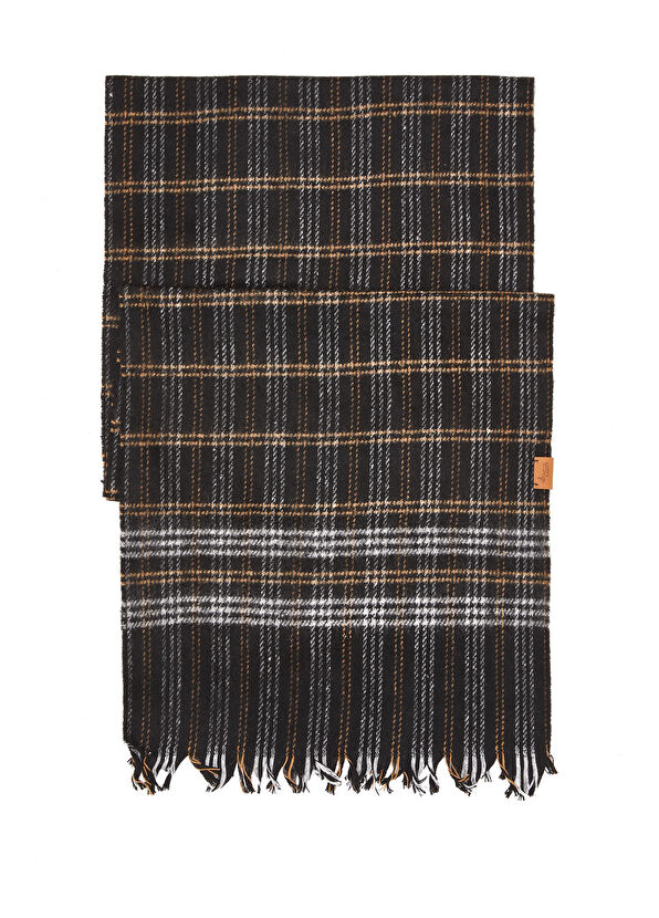 Beymen Club Siyah Ekoseli Erkek Fular - 1